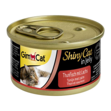 GimCat Shiny Cat Вологий корм з тунцем та лососем для дорослих котів (в желе) 70г 24шт