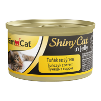 GimCat Shiny Cat Вологий корм з тунцем та сиром для дорослих котів (в желе) 70г 24шт