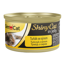 GimCat Shiny Cat Вологий корм з тунцем та сиром для дорослих котів (в желе) 70г 24шт