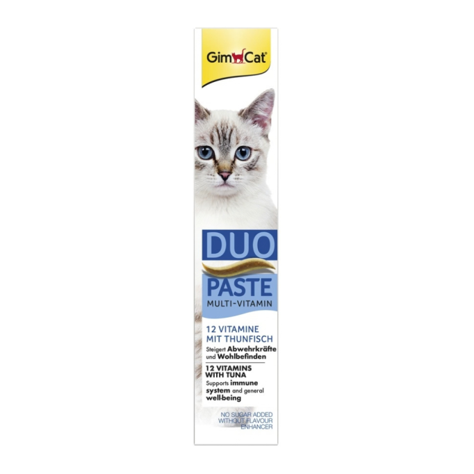 GimCat DUO PASTE Multi-vitamin 12 Vitamins with Tuna Мультивітамінна паста 12 вітамінів та тунець для дорослих котів 50г