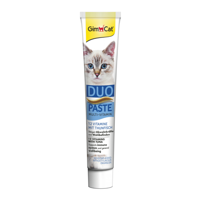 GimCat DUO PASTE Multi-vitamin 12 Vitamins with Tuna Мультивітамінна паста 12 вітамінів та тунець для дорослих котів 50г
