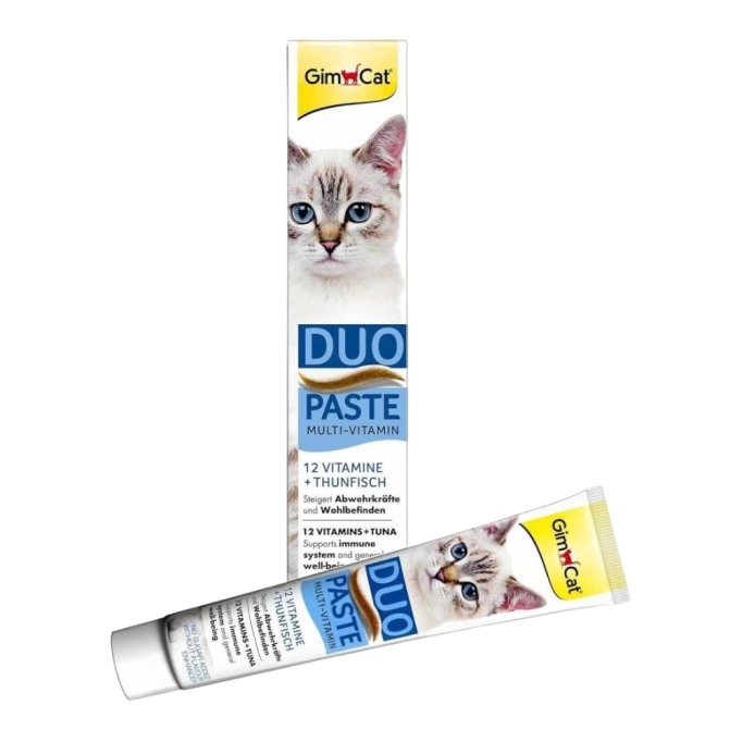 GimCat DUO PASTE Multi-vitamin 12 Vitamins with Tuna Мультивітамінна паста 12 вітамінів та тунець для дорослих котів 50г