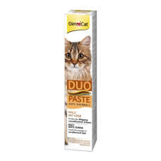 GimCat DUO PASTE Anti-hairboll Malt with Cheese Вітамінізована паста мальт та сир для дорослих котів з чутливим травленням (виведення шерсті) 50г