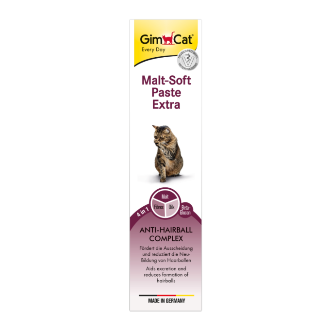 GimCat Every Day Malt-Soft Paste Extra Вітамінізована паста для виведення шерсті зі шлунку котів 200г