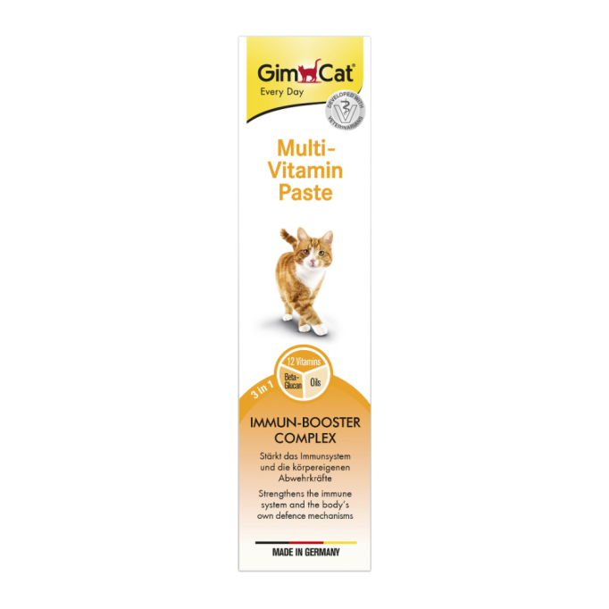 GimCat Multi-Vitamin Paste Мультивітамінна паста для дорослих котів для покращення імунітета 200г