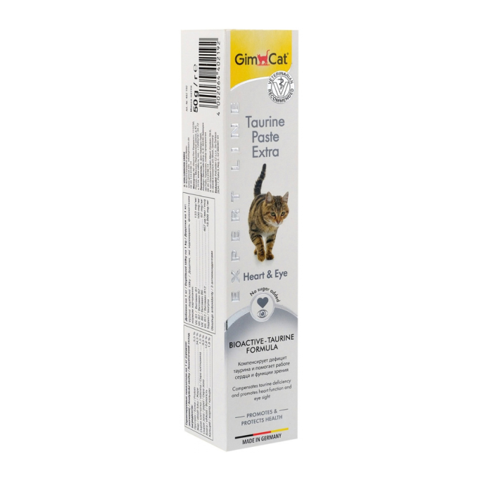 GimCat Expert Line Taurine Extra Вітамінізована паста для дорослих котів для підтримки серця та зору 50г