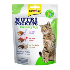 GimCat Nutri Pockets Кантрі мікс Вітамінізовані ласощі з качкою яловичиною та індичкою для дорослих котів 150г
