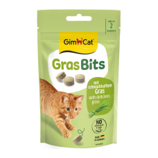GimCat GrasBits Вітамінізовані ласощі таблетки з травою для котів з ефектом виведення шерсті 40г