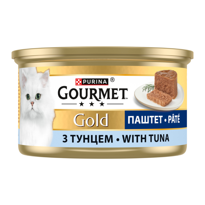 Gourmet Gold Вологий корм для дорослих котів з тунцем (паштет) 85г 24шт