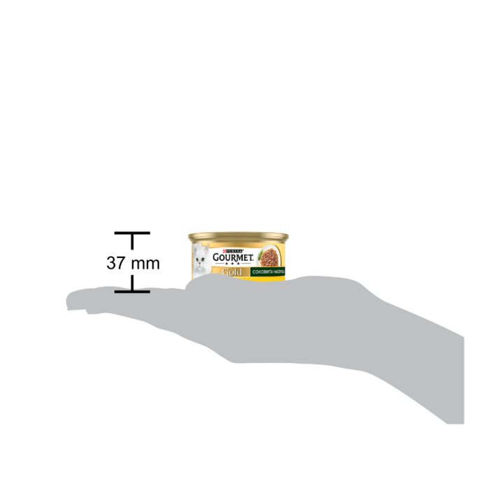 Gourmet Gold Соковита насолода Вологий корм для дорослих котів з куркою (в соусі) 85г 24шт