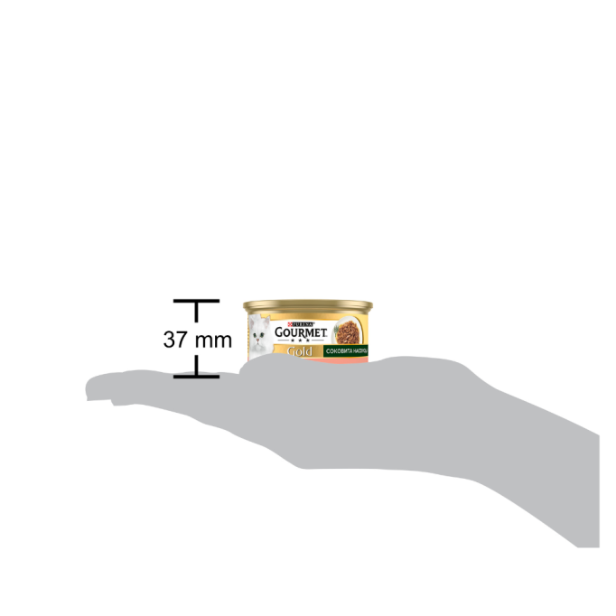 Gourmet Gold Соковита насолода Вологий корм для дорослих котів з лососем (в соусі) 85г 24шт