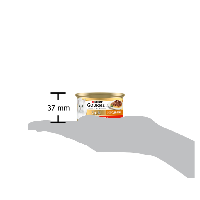 Gourmet Gold Соус Де-Люкс Вологий корм для дорослих котів з яловичиною (в соусі) 85г 12шт
