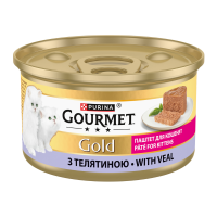 Gourmet Gold Вологий корм для кошенят з телятиною (паштет) 85г 12шт