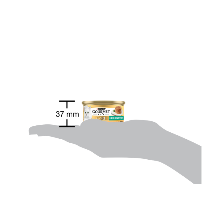 Gourmet Gold Ніжні биточки Вологий корм для дорослих котів з індичкою та шпинатом (в желе) 85г 12шт