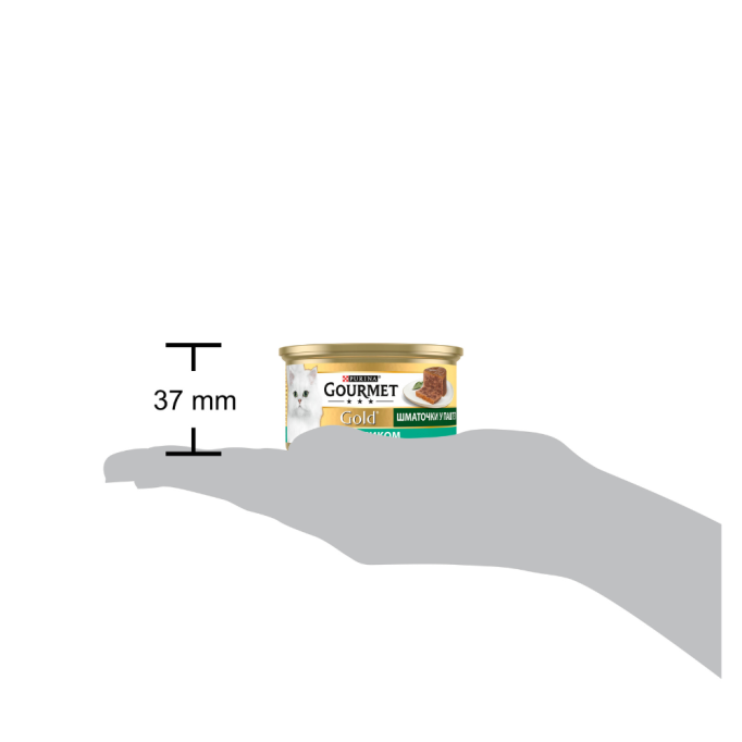 Gourmet Gold Вологий корм для дорослих котів з кроликом шматочки у паштеті 85г 24шт