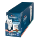 Gourmet Perle Duo Вологий корм для дорослих котів з лососем та сайдою (в соусі) 85г 26шт