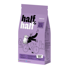 Half & Half Adult Medium Beef Сухий корм з яловичиною для дорослих собак середніх порід 2кг