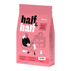 Half & Half Kitten Beef Сухий корм з яловичиною для кошенят 8кг