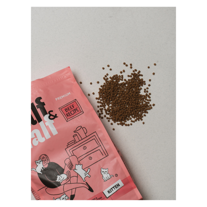 Half & Half Kitten Beef Сухий корм з яловичиною для кошенят 8кг