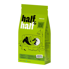 Half & Half Sensitive Turkey Сухий корм з індичкою для дорослих котів з чутливим травленням 2кг