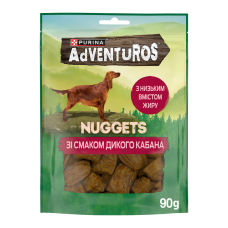 Adventuros Nuggets Ласощі для дорослих собак, шматочки, зі смаком дикого кабана 90г