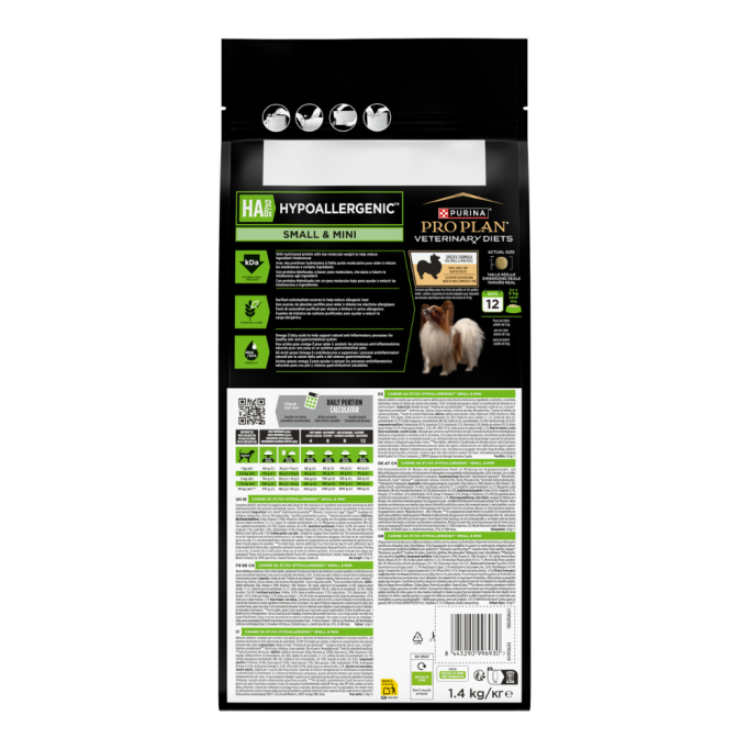Purina Pro Plan Veterinary Diets HA St/Ox Hypoallergenic Puppy & Adult Small & Mini Дієтичний сухий корм для лікування харчової алергії у собак дрібних порід будь-якого віку 1,4кг