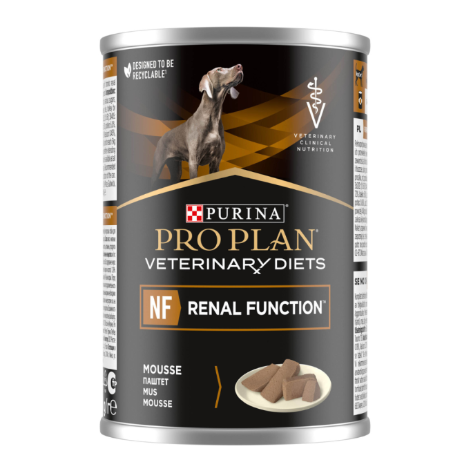 Purina Pro Plan Veterinary Diets NF Renal Function Вологий дієтичний корм для дорослих собак для підтримання функції нирок при хронічній хворобі (мус) 400г