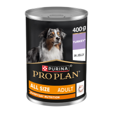 Purina Pro Plan Adult Вологий корм для дорослих собак, шматочки в желе з індичкою 400г