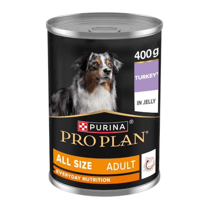 Purina Pro Plan Adult Вологий корм для дорослих собак, шматочки в желе з індичкою 400г