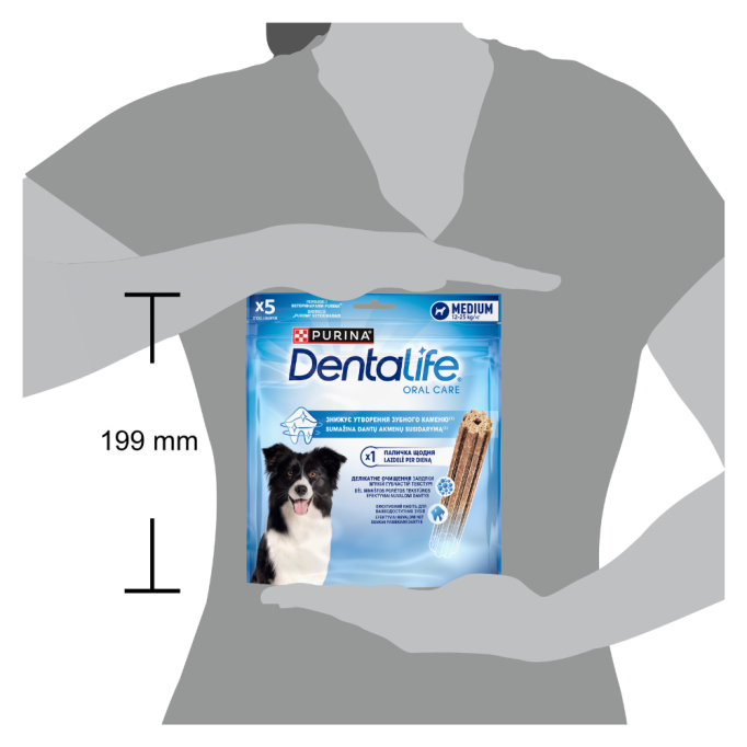 Dentalife Medium Жувальні палички для дорослих собак середніх порід (чистка зубів) 115г