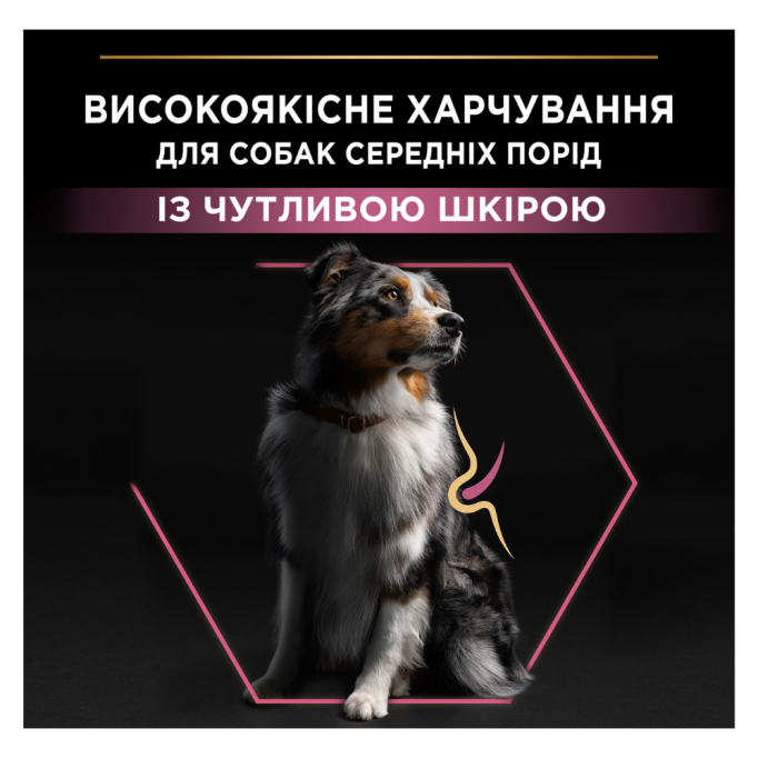 Purina Pro Plan Medium Adult Sensitive Skin Salmon Сухий корм з лососем для дорослих собак середніх порід із чутливою шкірою 14кг