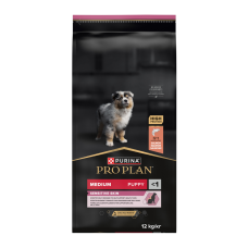 Purina Pro Plan Puppy Medium Sensitive Skin OptiDerma Salmon Сухий корм з лососем для цуценят середніх порід із чутливою шкірою 12кг