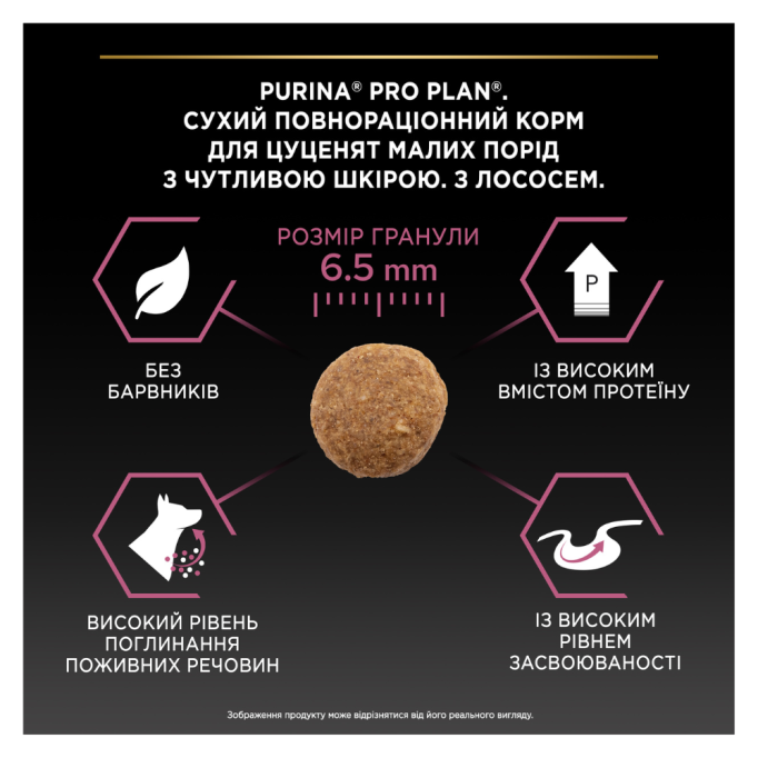Purina Pro Plan Small&Mini Puppy Sensitive Skin Salmon Сухий корм з лососем для цуценят малих порід із чутливою шкірою 3кг