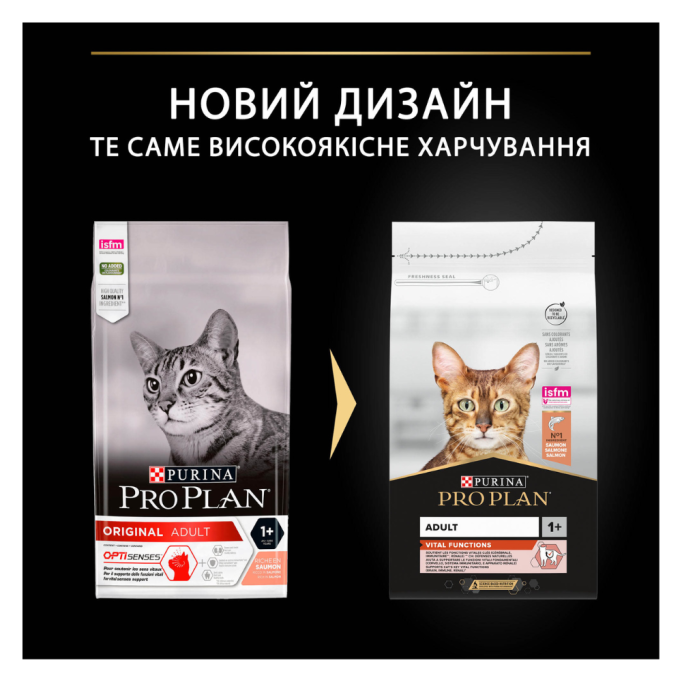 Purina Pro Plan Adult Vital Functions Сухий корм з лососем для дорослих котів 1,5кг