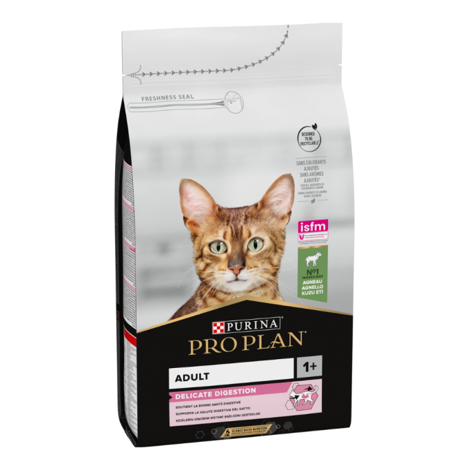 Purina Pro Plan Cat Adult Delicate Digestion Lamb Сухий корм з ягням для дорослих котів з чутливим травленням та вибагливих до їжі 1,5кг