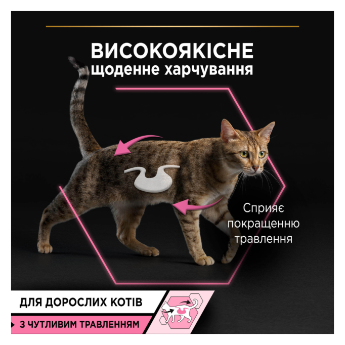 Purina Pro Plan Delicate Digestion Ocean fish Шматочки з океанічною рибою для дорослих котів з чутливим травленням (в соусі) 85г 26шт