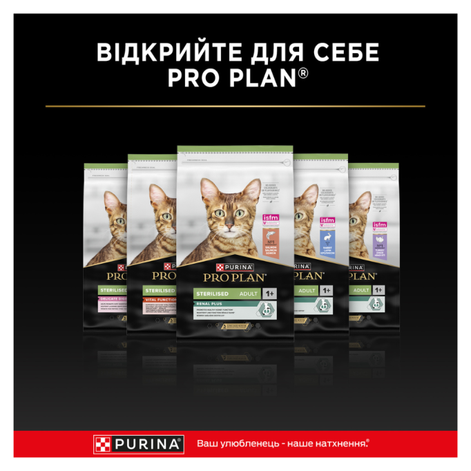 Purina Pro Plan Cat Adult Hairball & Healthy Skin Salmon Сухий корм для дорослих котів з лососем для зменшення утворення кульок шерсті та для підтримки здорової шкіри 1,5кг