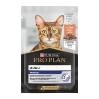 Purina Pro Plan Adult Indoor with Salmon Шматочки з лососем для домашніх дорослих котів (в соусі) 85г 26шт