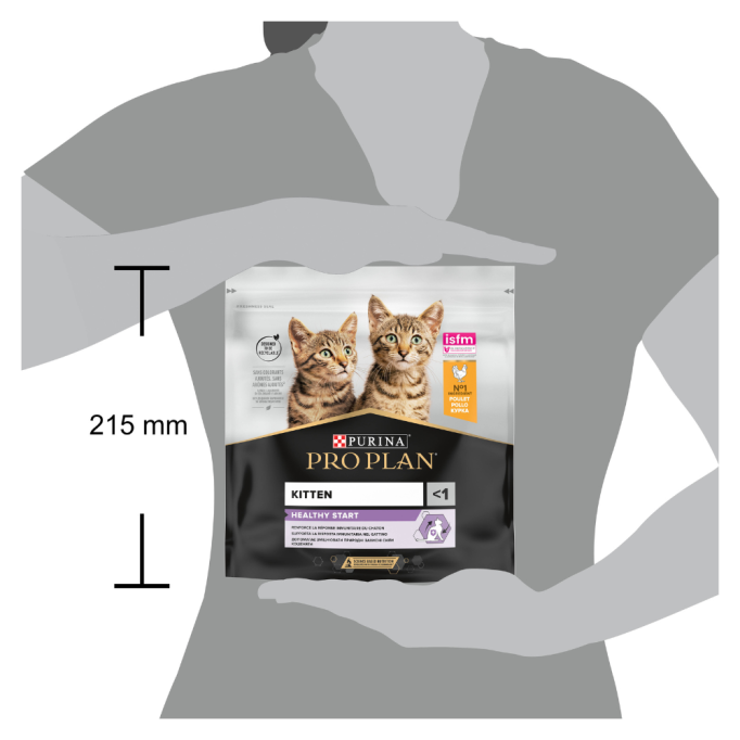 Purina Pro Plan Kitten Healthy Start Chicken Сухий корм з куркою для кошенят, вагітних і годуючих кішок 400г