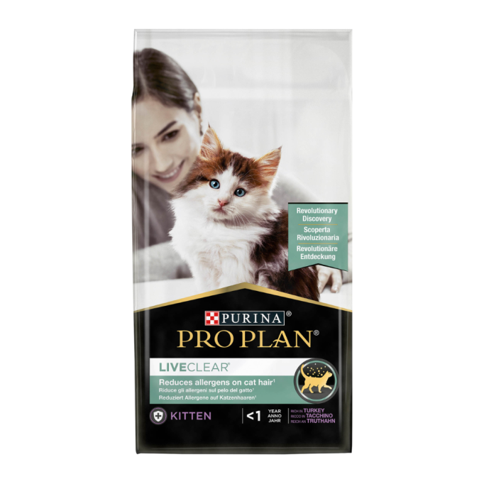 Purina Pro Plan LiveClear Kitten Turkey Сухий корм з індичкою для кошенят для зменшення алергенів на шерсті 1,4к