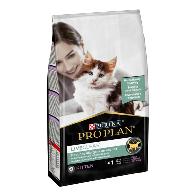 Purina Pro Plan LiveClear Kitten Turkey Сухий корм з індичкою для кошенят для зменшення алергенів на шерсті 1,4к