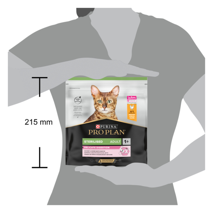 Purina Pro Plan Sterilised Delicate Сухий корм з куркою для стерилізованих дорослих котів з чутливим травленням 400г