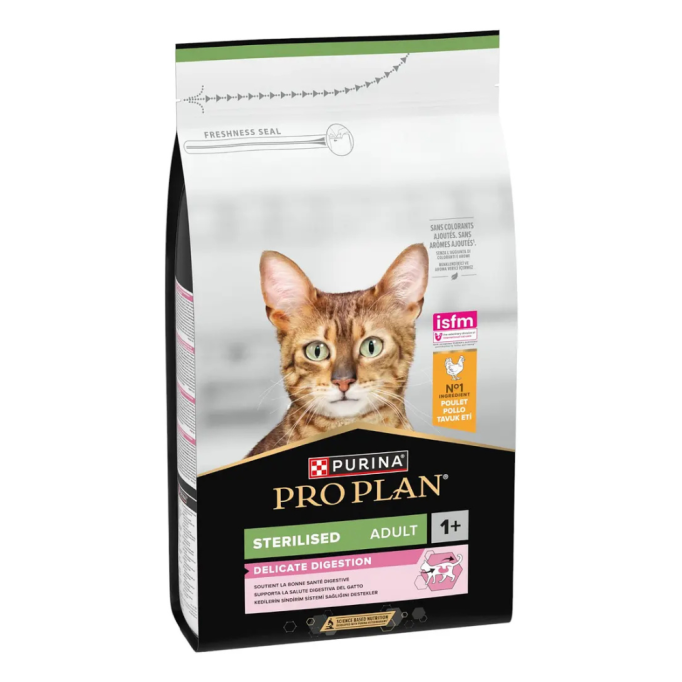 Purina Pro Plan Sterilised Delicate Сухий корм з куркою для стерилізованих дорослих котів з чутливим травленням 1,5кг