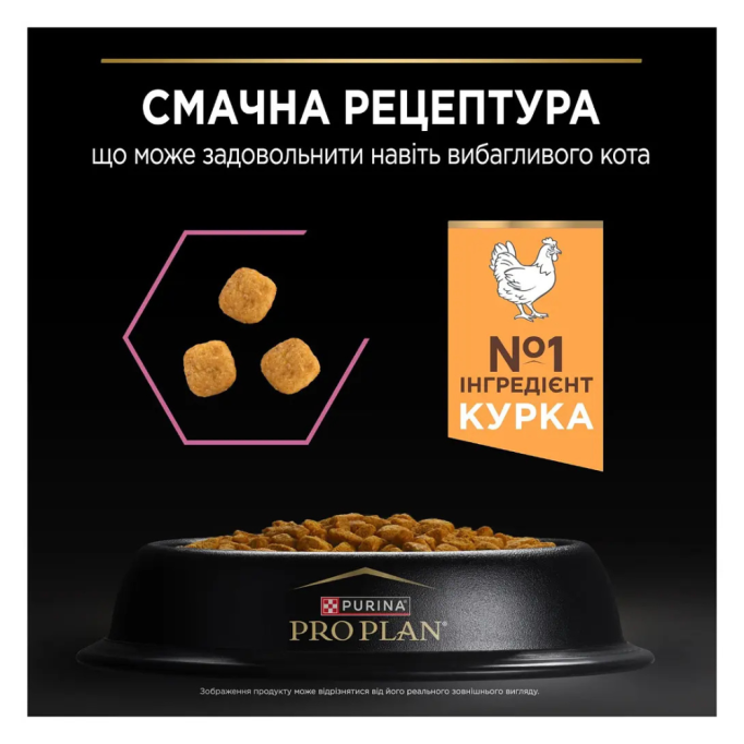 Purina Pro Plan Sterilised Delicate Сухий корм з куркою для стерилізованих дорослих котів з чутливим травленням 1,5кг