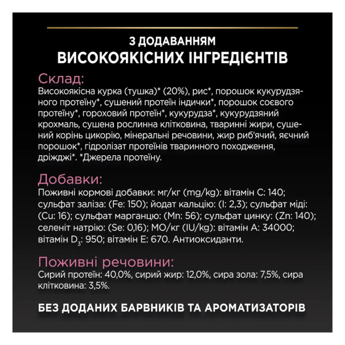 Purina Pro Plan Sterilised Delicate Сухий корм з куркою для стерилізованих дорослих котів з чутливим травленням 1,5кг