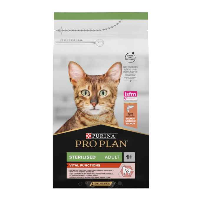 Purina Pro Plan Sterilised Adult Vital Functions Salmon Сухий корм з лососем для дорослих котів після стерилізації 400г