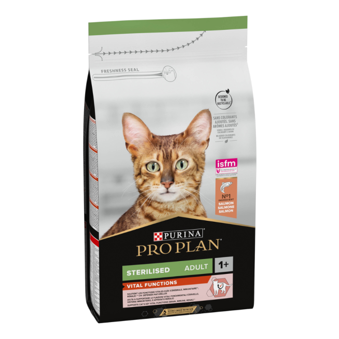 Purina Pro Plan Sterilised Adult Vital Functions Salmon Сухий корм з лососем для дорослих котів після стерилізації 400г