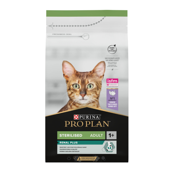 Purina Pro Plan Cat Adult Sterilised Renal Plus Turkey Сухий корм з індичкою для дорослих котів після стерилізації 1,5кг