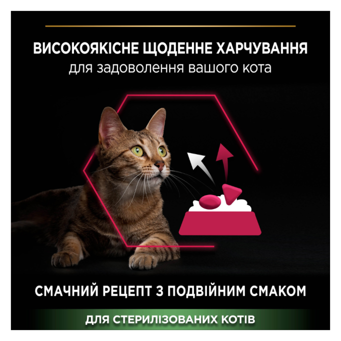 Purina Pro Plan Cat Adult Sterilised Savoury Duo Сod & Тrout Сухий корм з тріскою та фореллю для дорослих котів після стерилізації 1,5кг