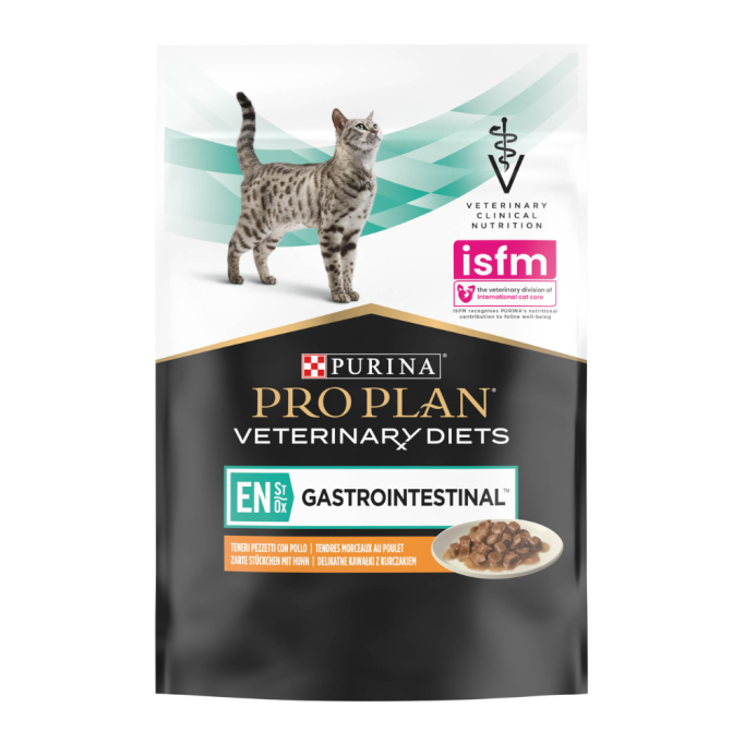 Purina Pro Plan Veterinary Diets EN Gastrointestinal Дієтичний вологий корм з куркою для кошенят та дорослих котів при розладах травлення 85г 10шт